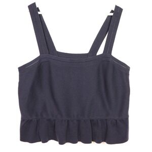 BANANA REPUBLIC Navy Blue Peplum Knit Tank Top XL